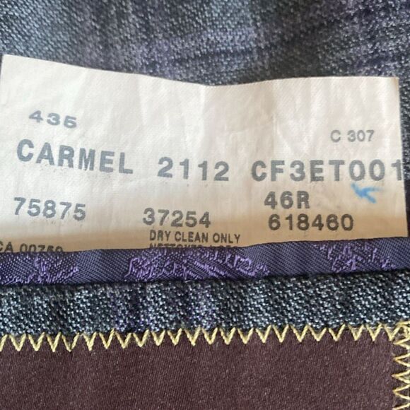 Robert Talbott Carmel Linen Blazer 2Btn Half Lined Men Blue Striped L - Picture 6 of 9